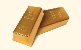 two 100 gram bars of gold